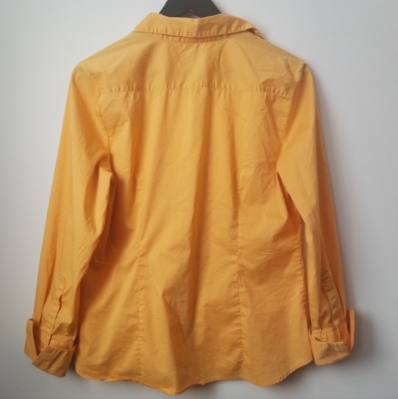 H&M women's yellow long sleeve button front blouse - Picture 5 of 8